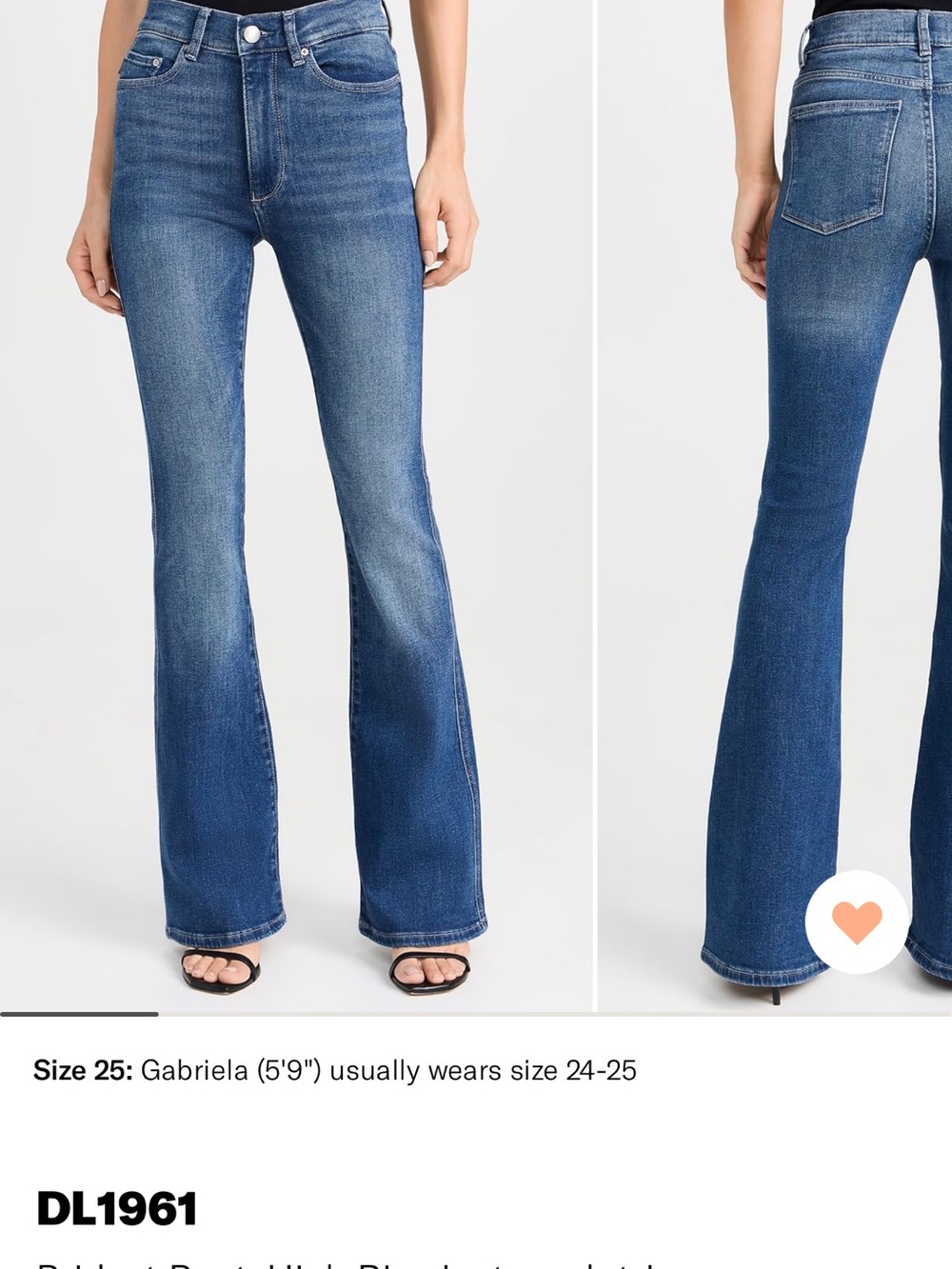 DL1961 Women's High-Rise Flare Jeans in Medium Wash Blue